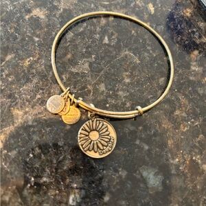 Alex and Ani Gold Daisy Charm Bracelet